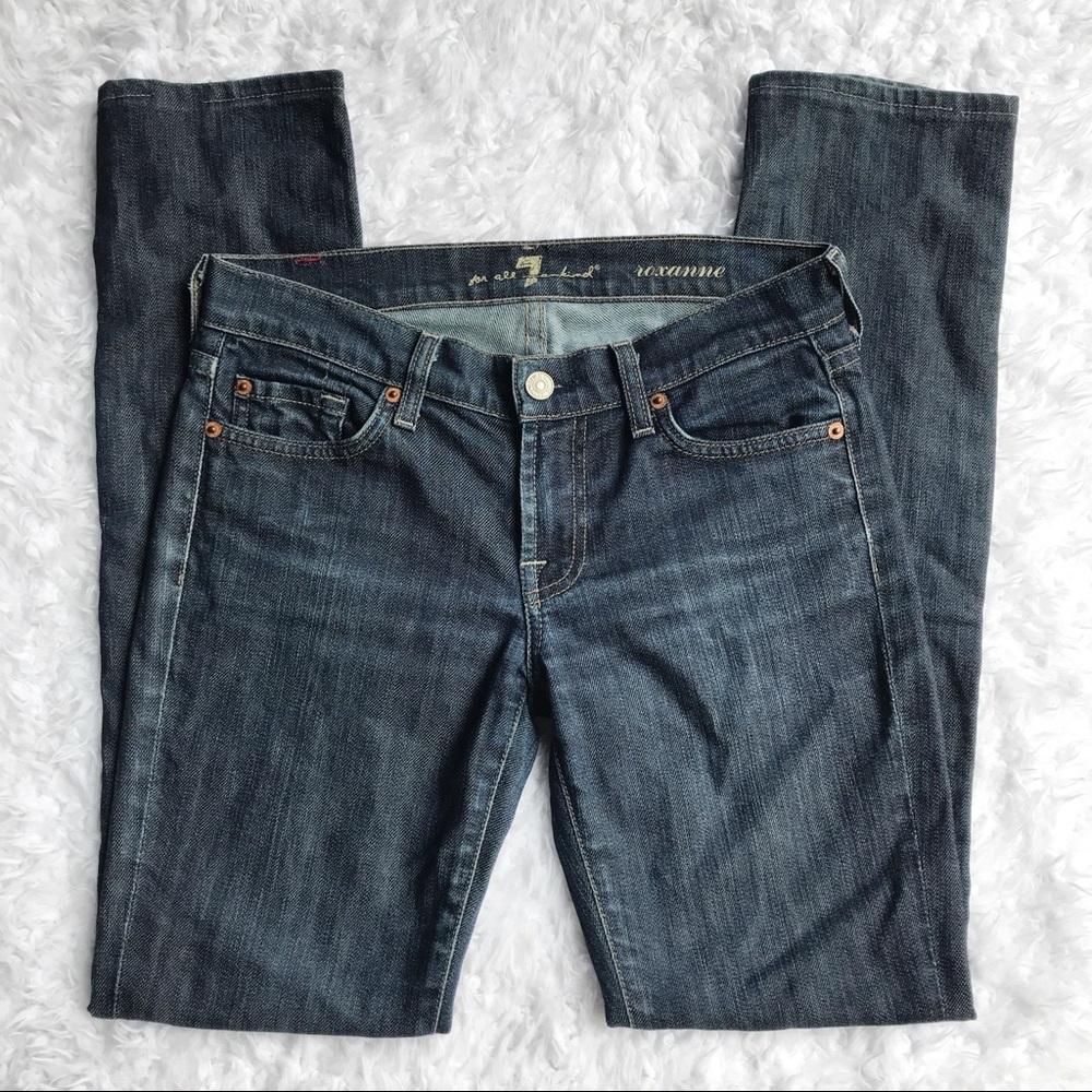 7 for all Mankind Roxanne Skinny Jeans Dark Wash Size 26